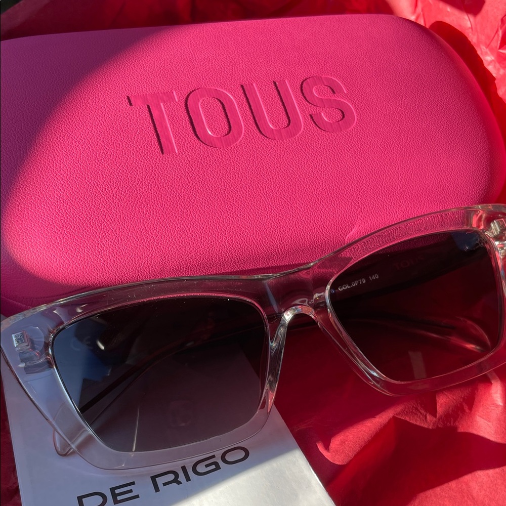 Tous Pink and Clear Cat-eye Sunglasses